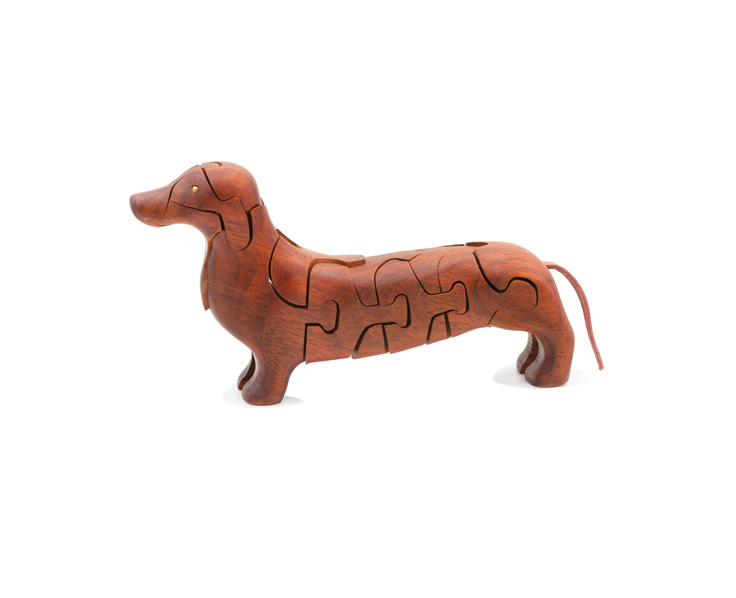 Paduak Wood Dachshund Puzzle