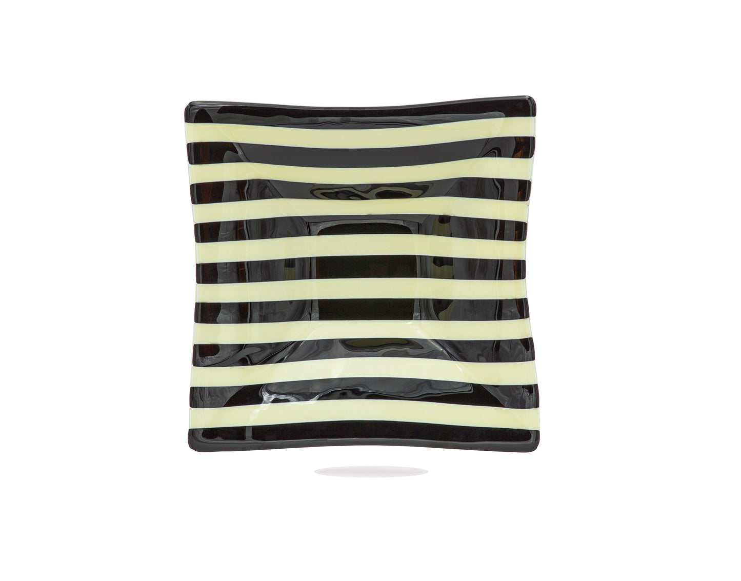 Tuxedo Stripe Square Bowl