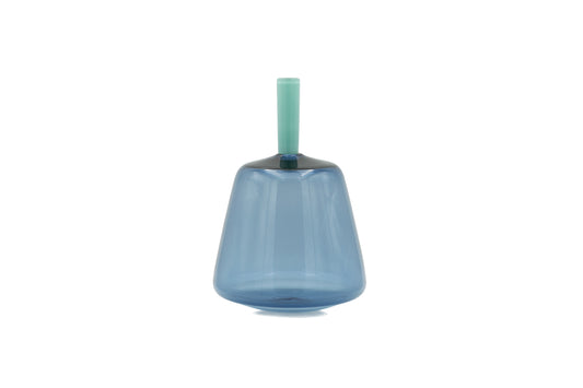 Handblown Short Slant Tube Top Vessel