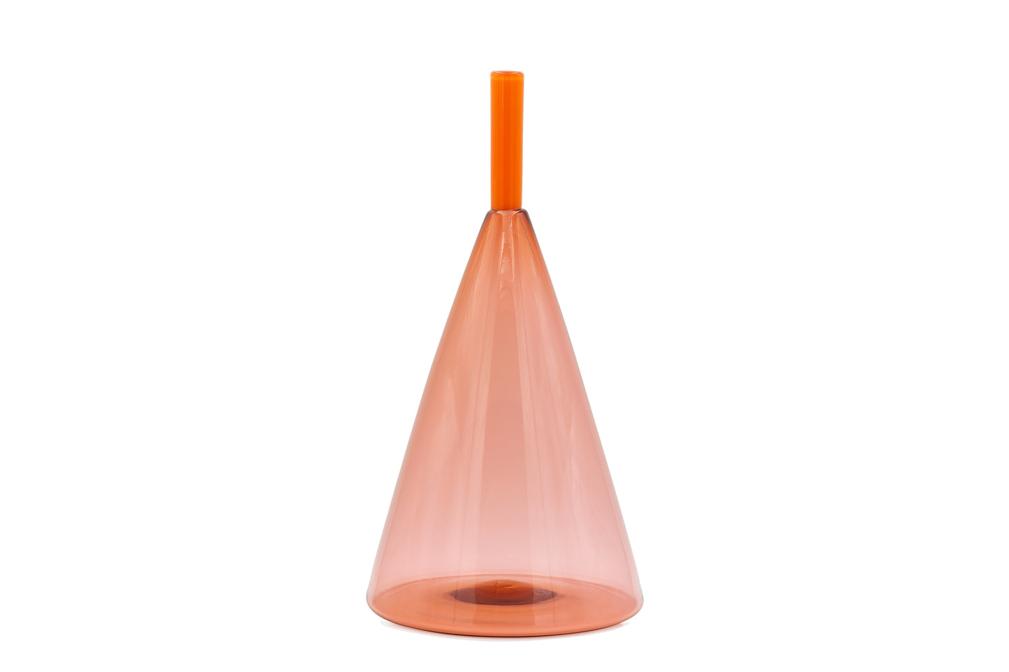 Handblown Cone Tube Top Vessel