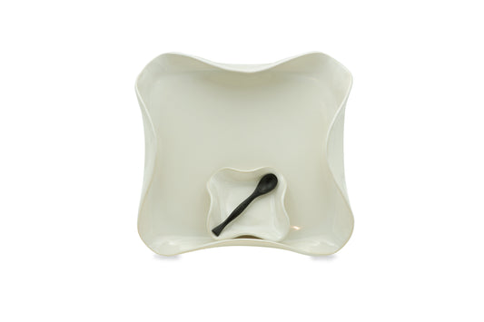 Porcelain Swirl Square Dip Set