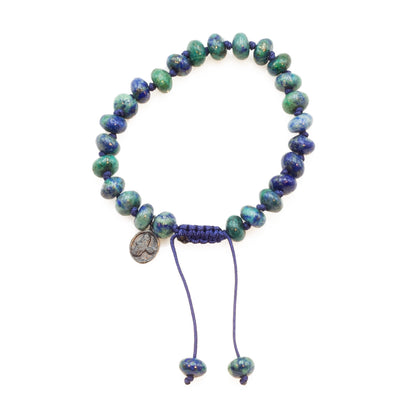 Joseph Brooks Smooth Azurite Malachite Bracelet