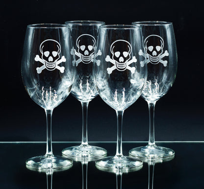 Skull & Bones Wine Glass