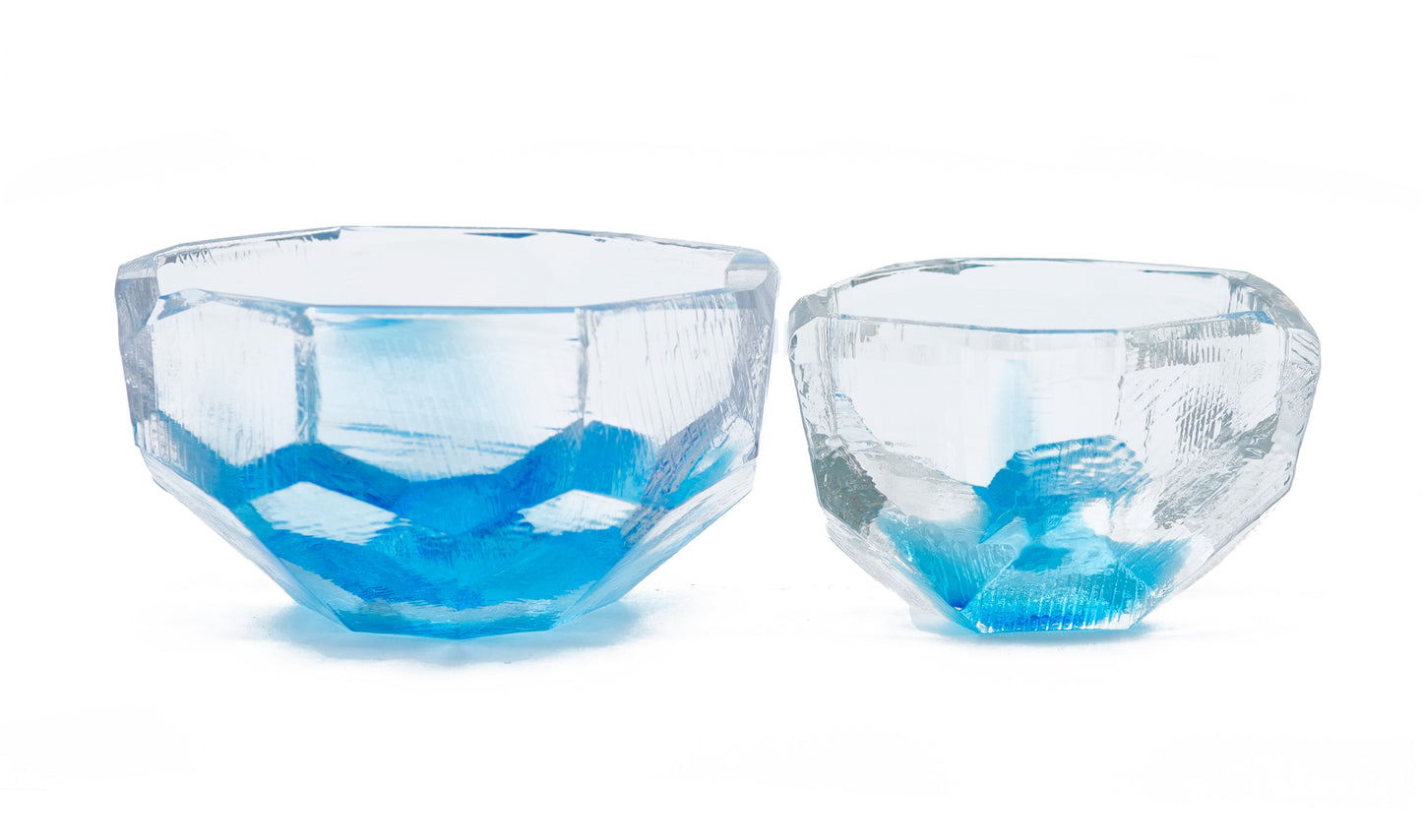 Aqua Crystal Cut Bowl