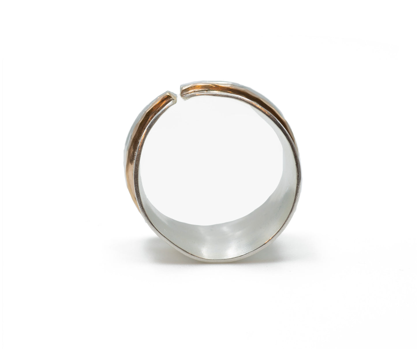 J&I Wide Silver Ring