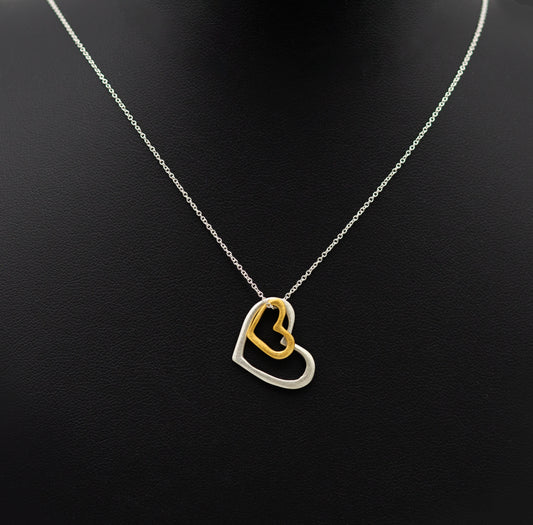 Philippa Roberts Mixed Metal Heart Necklace