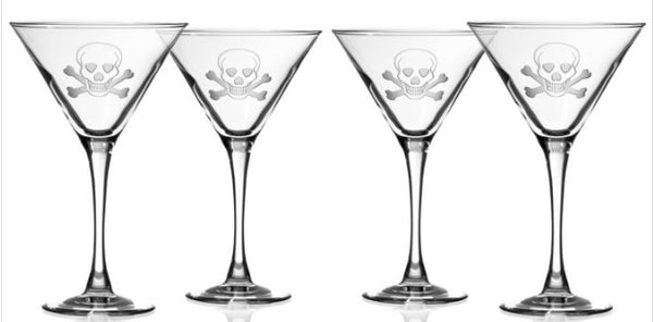 Skeleton Martini Glass