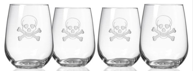 Skull & Bones Stemless Wine - Single Glass