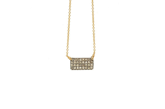 Dana Kellin Fine Pave Rectangle Necklace