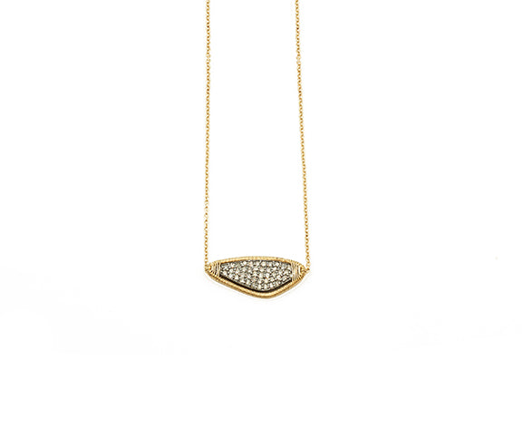 Dana Kellin Fine Triangular Pave Diamond Necklace